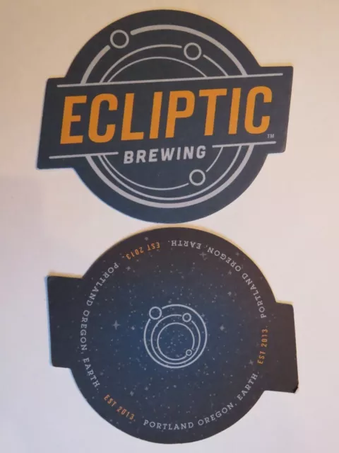 BEER Brewery Breweriana COASTER ~ ECLIPTIC Brewing Co ~ Portland, OREGON, Earth