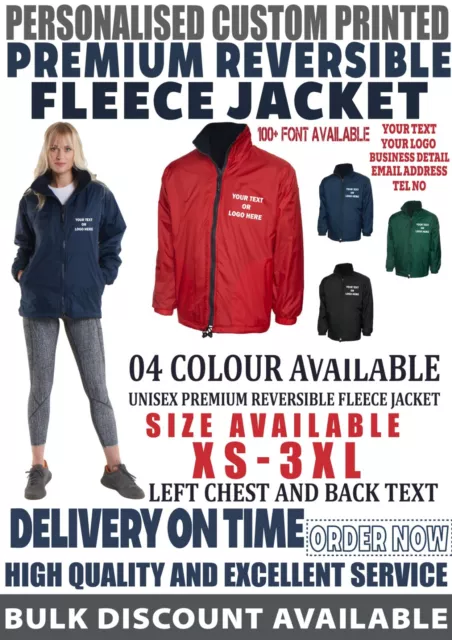 Personalised Unisex UNEEK Premium Reversible Fleece Jacket Bodywarmer UC605