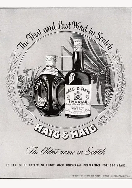 1947 HAIG & HAIG Scotch ***** DECORATIVE REPLICA METAL SIGN *****