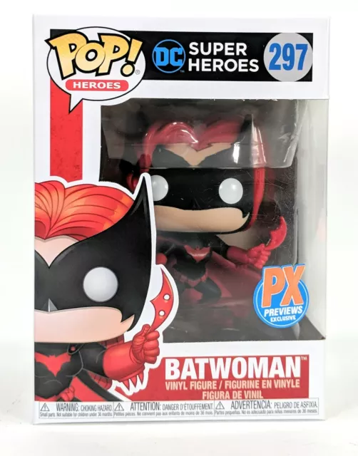 Funko Pop DC Super Heroes 297 Batwoman, PX Previews Exclusive, Blemished Box