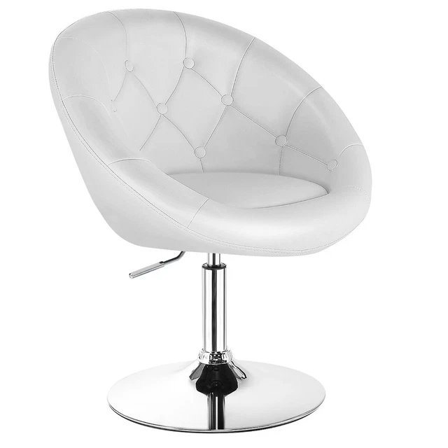 Chaise de Bureau en Velours avec Dossier, Chaise Pivotante Réglable, avec Pieds Dorés et