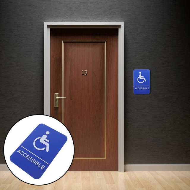 DISABLE SIGN STICKERS Braille ADA Wheelchair Accessible Label Parking ...