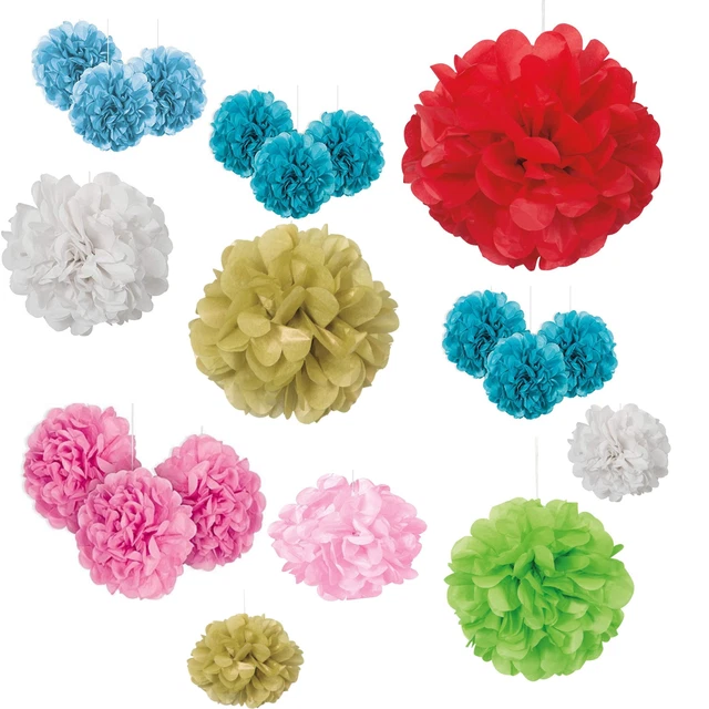 Tissue Paper Pom Poms Pompoms Hanging Wedding Garland Party Decor Paper Puff
