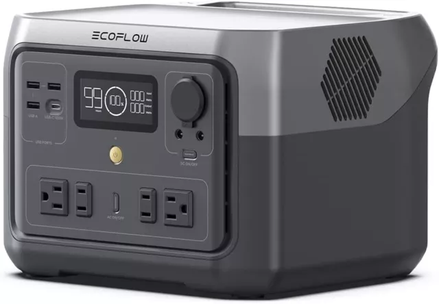 Portable Power Station RIVER 2 Max, 512Wh LiFePO4 Battery/ 1 Hour Fast Charging