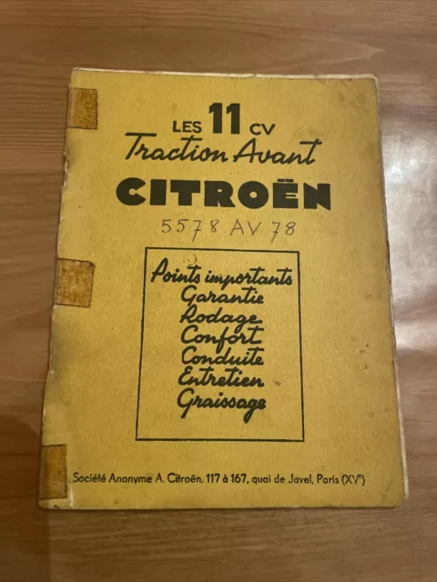 Traction Avant CITROEN - 11 Cv Légère BL Et Normale B. 1953