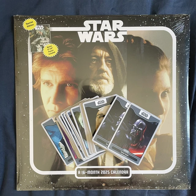 2025 STAR WARS Calendar With Woolworths Trading Cards Set $10.00