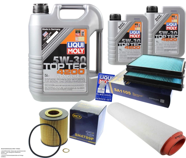 INSPEKTIONSKIT FILTER LIQUI MOLY ÖL 7L 5W-30 Für BMW 5er Touring E39 530d 525d