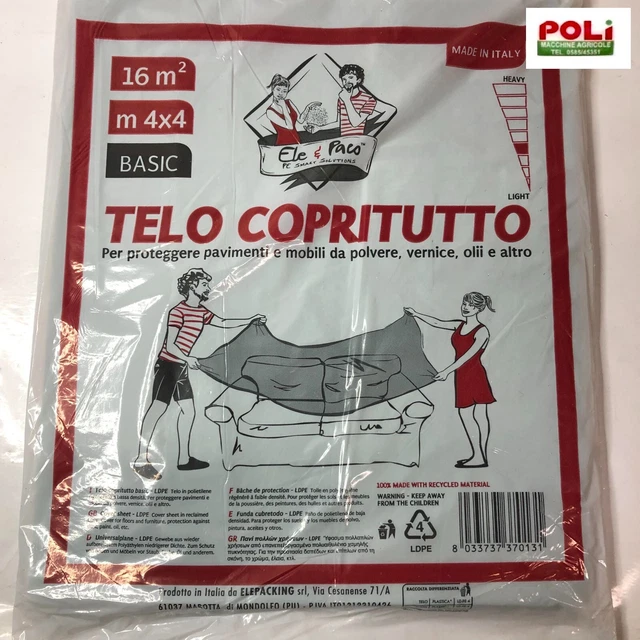 Teli Copritutto AkitaInk 20 Pezzi - 4x5m, Trasparenti, Per Pittura E Protezione - Foto 6