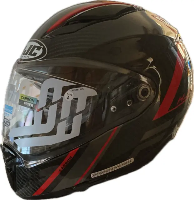 HJC Carbon Black/Gray/Red F70 Carbon Eston MC1 Helmet (Adult L) 2011-914