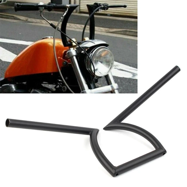 7/8" Motorcycle Handlebars Z Bar Drag Bars For Harley Cafe Racer Bobber Chopper