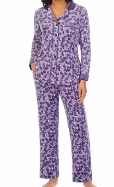 Bnwt Lovely Soft Lilac Carole Hochman Plush Velvety Pyjamas Size Uk Small