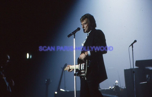 JOHNNY HALLYDAY EN CONCERT 70s 9 DIAPOSITIVES DE PRESSE ORIGINALES VINTAGE LOT