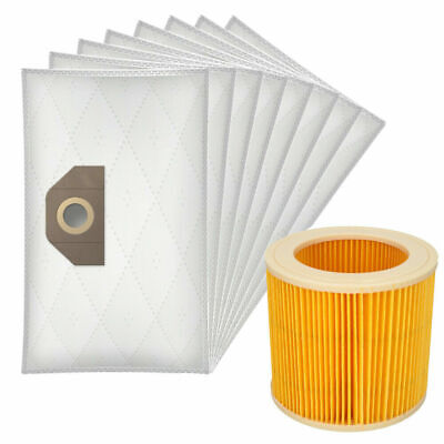 10x sacs d'aspirateur + filtre pour Kärcher série A, MV 3, WD 3, 2201