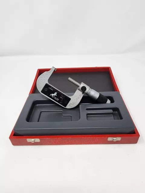 Etalon  Swiss 1-2" Micrometer .0001”, Carbide Anvils, Lock Switch
