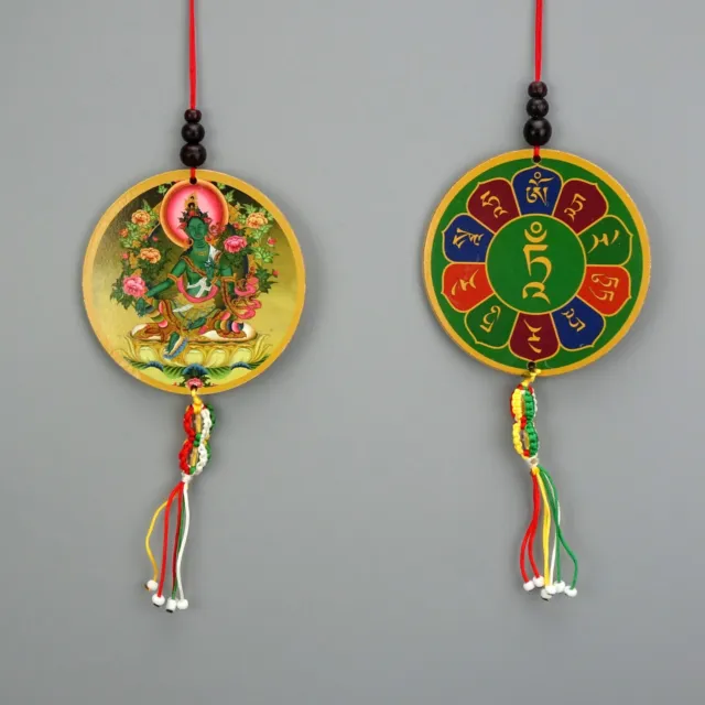 Amuleto Tibetano Protector Coche, Casa  Tara Verde, Talismán Tara Verde
