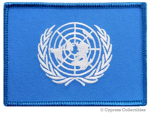 UNITED NATIONS FLAG MILITARY UNIFORM MORALE PATCH UN embroidered iron-on EMBLEM