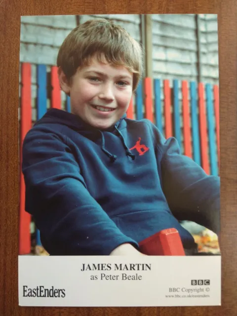 JAMES MARTIN *Peter Beale* EASTENDERS HAND SIGNED AUTOGRAPH FAN CAST PHOTO CARD