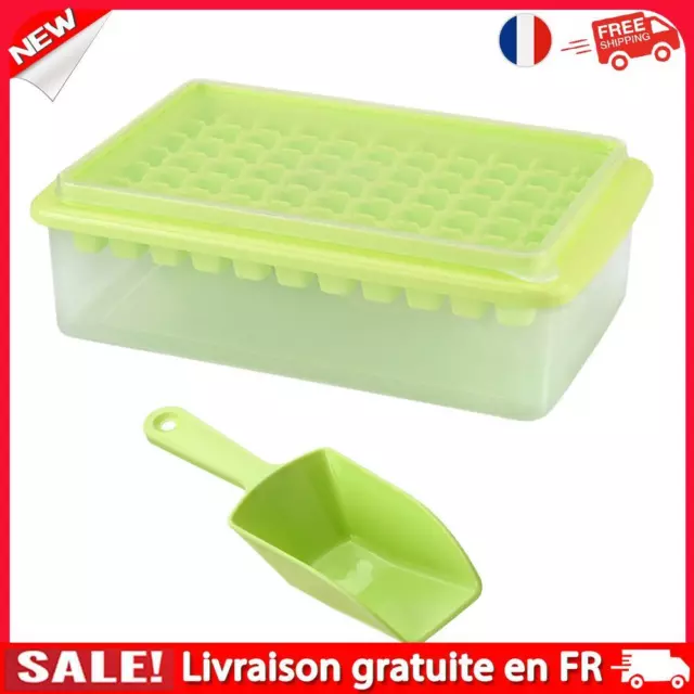 4 Pieces Ice Mold Set Food Grade Ice Making Model (77 Grids Green)