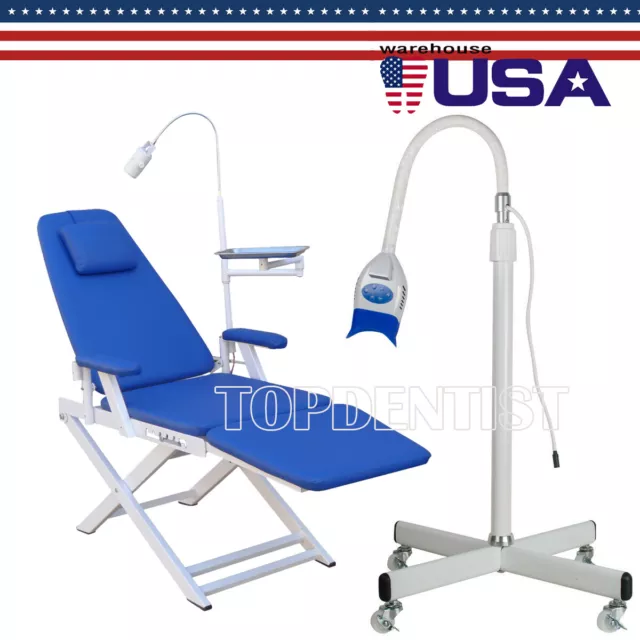 Dental Folding Chair with Oral LED Light/Tooth Whitening Lamp Bleaching Machine