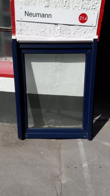 1-flg. Kunststoff Fenster, DK R, innen weiß, außen blau, B 985mm x H 1210mm