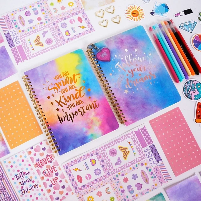 KAWAII HAND LEDGER Set Classroom Note Student Diary Set 2024 Binder ...