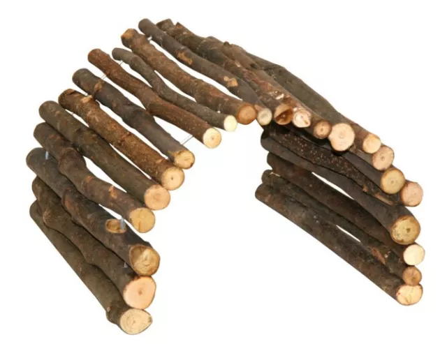 Holzbrücke für Kaninchen, Kleintiere, Nager aus Holz naturbelassen, groß - Kerbl