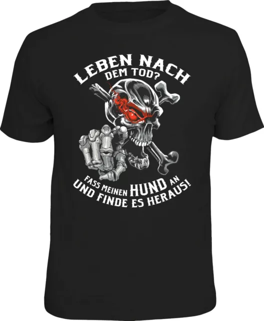 Fun T-Shirt Leben nach dem Tod ohne meinen Hund Shirt Geschenk geil bedruckt