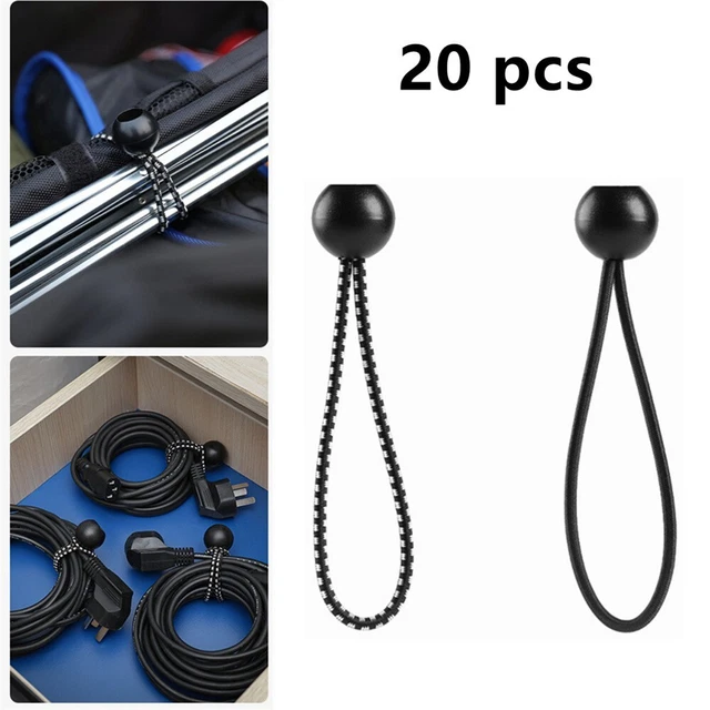 20 Pièces Tente Élastique Liens Balle Tendeur Navigation Conception Couchage Sac