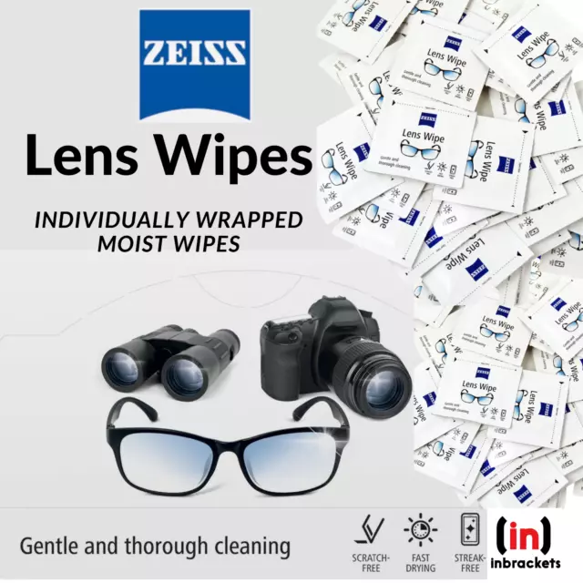 Zeiss Pre Moist Lens wipe Optical Glasses Cleaning Phone Screen Camera 1-200 uk