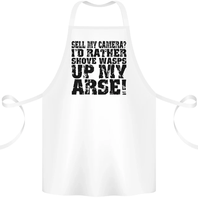 Sell My Camera? Photographer Photography Cotton Apron 100% Organic