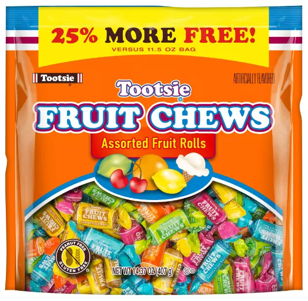 Tootsie Roll Fruit Chews Assorted Fruit Flavors, 14.37 Oz