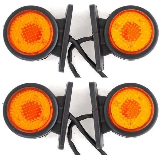 10 Pezzi 12V Rotonda Luce LED Indicatore Laterale Posteriore Proiettile, 3/4 Auto Rotondo Luci Laterali, Luce di Indicatore per Camion Camper Auto Bus Rimorchio Van Caravan Impermeabile (Rosso