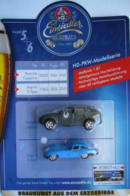 Einsiedler Brauhaus - HO-PKW-Serie (Nr. 5/6) +++ Porsche Cayenne + Jaguar E-type
