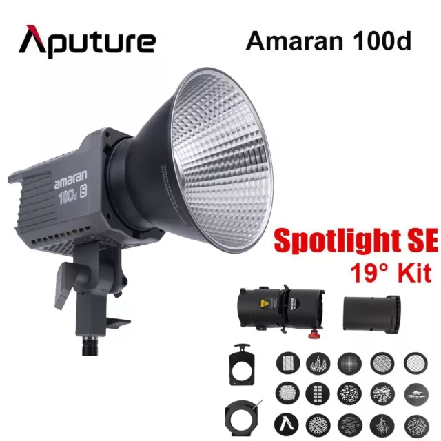 Aputure Amaran 100D S LED Video Studio Light +Spotlight SE 19° Projection Lens