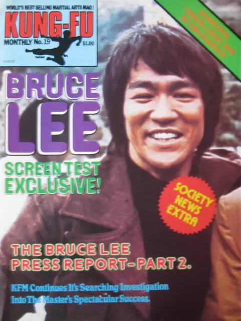 #19 Kung Fu Monthly Poster Magazine Bruce Lee Martial Arts Karate Jeet Kune Do