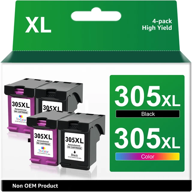 Cartouche D'encre 305 XL Noir Compatible HP Deskjet 2720 Et Autres - Neuf Sous Emballage, Origine Royaume-Uni