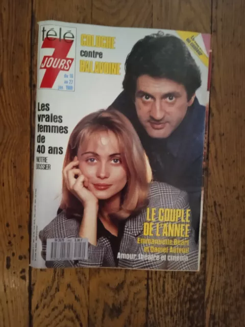 Magazine Télé 7 jours de 1988 - Emmanuelle Béart, Daniel Auteuil