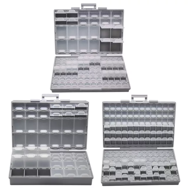 Aidetek BOX-ALL 144 96 48 combo 3 empty boxes compartments Beads part Organizer