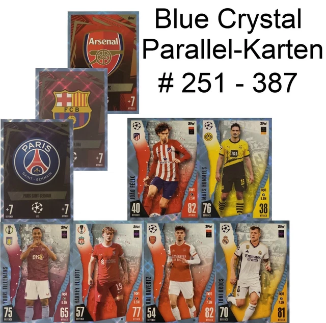 TOPPS MATCH ATTAX Champions League 2023/2024 Blue Crystal Parallel
