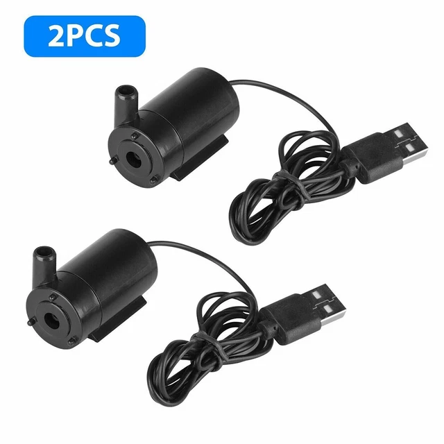 Mini Pompe à Eau Submersible USB 3V - Débit 80 L/h - Pour Fontaine, Arrosage Plantes - Longueur Fil 1 M