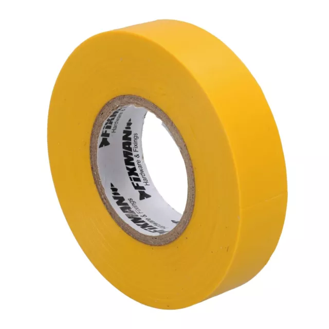 Gelb PVC Elektrische Isolierung Isolierband Flammschutz 19 mm x 33m 1 Stck.