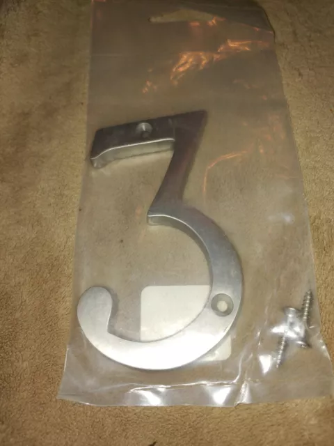 4" Restoration Hardware Pewter Address House Number 3 New