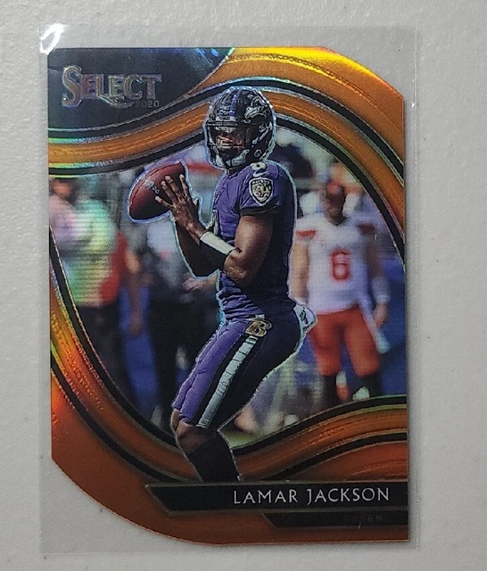 2020 SELECT Orange Field Level DIE CUT LAMAR JACKSON RAVENS