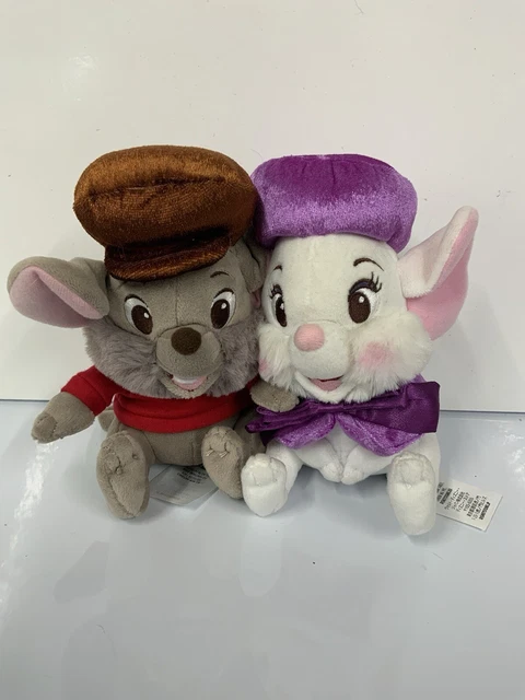 DISNEY STORE THE Rescuers Bernard And Miss Bianca Mice Kids Plush Toy £ ...