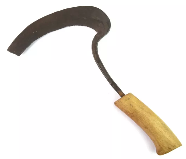 Iron Sickle Tool With Wooden Handle - Old Cropping Tool – Farm Décor G47-289