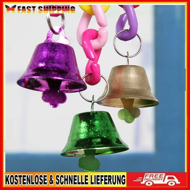 Vögel Spielzeug Papagei, bunte Kauenspielwaren Glocke hängen Acryl mit Papageien