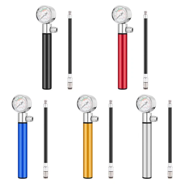 Pompe à Vélo Et Voiture Dunlop Avec Manomètre, Compatible Tous Types De Valves