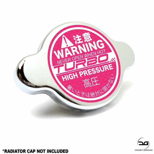 90'S POWER JDM Japanese Radiator Cap Sticker Fits Nissan, Honda, Mazda