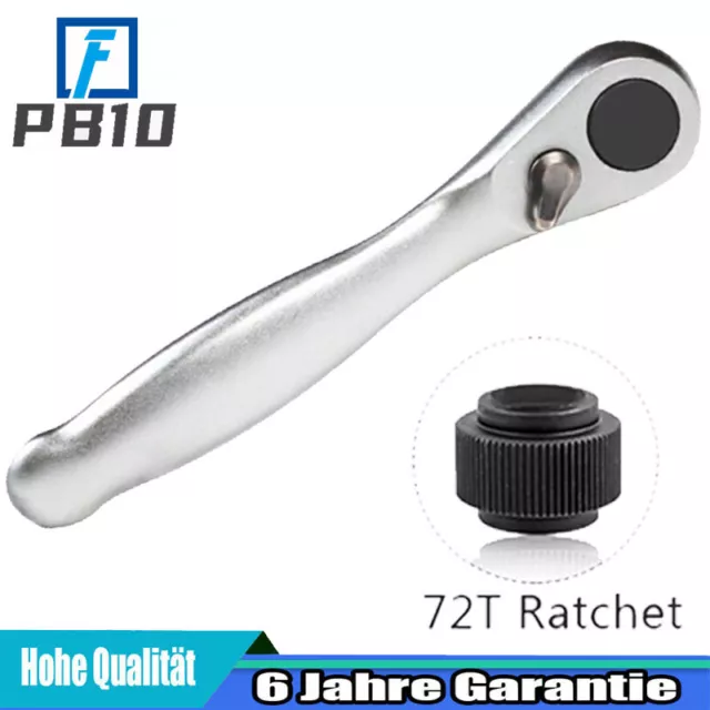 72 Zähne Auto Ratschenschlüssel 1/4" Mini Ratsche Knarre Steckschlüssel Neu DHL