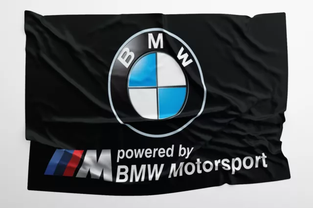 BMW Motorsport M Series Power Car Banner Flag 3x5 ft Garage Coupe Automotive